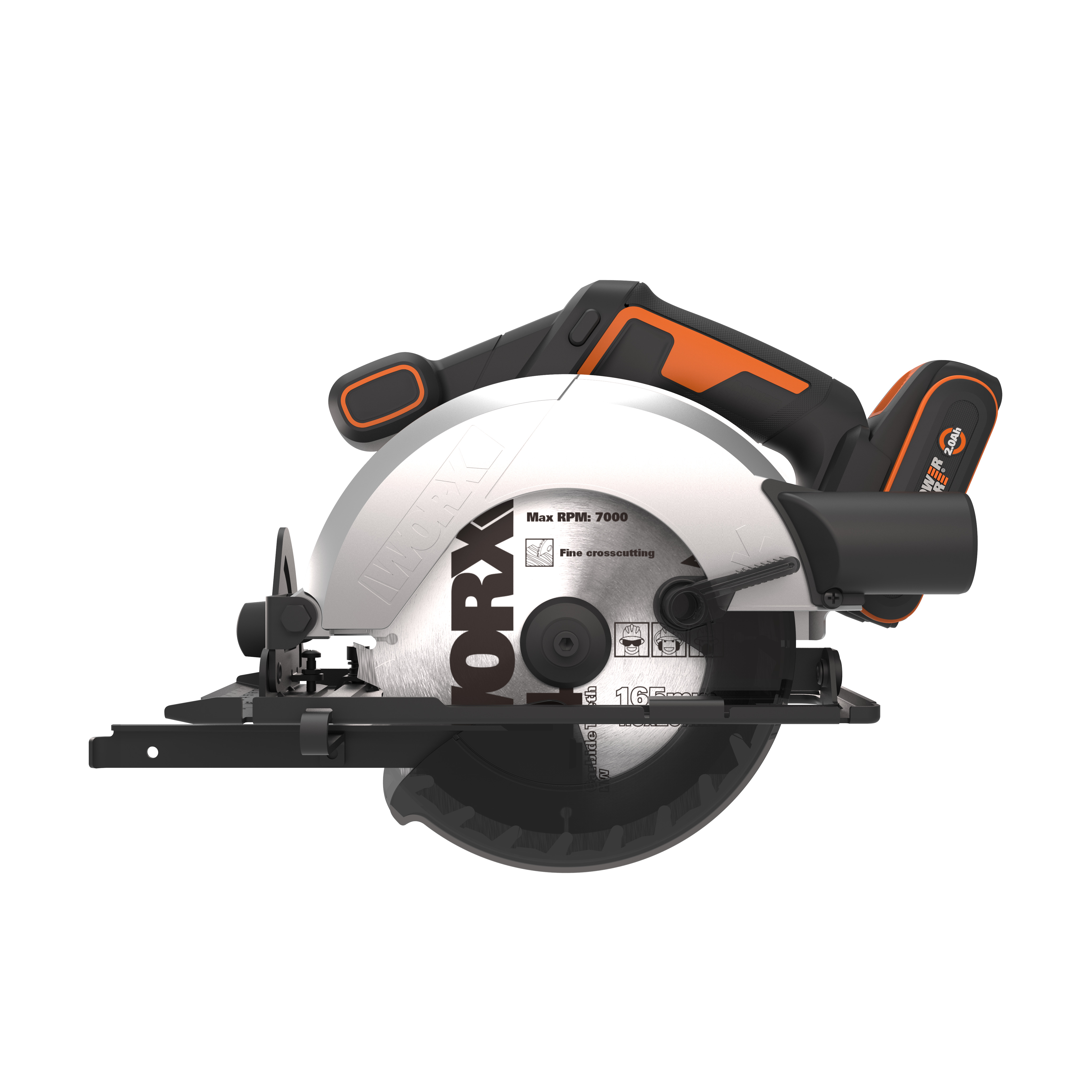Worx WX526 - Sierra circular 165mm 20V (1bat 2,0Ah)